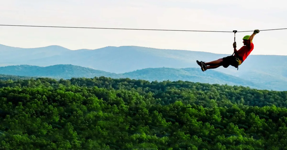 night time zipline